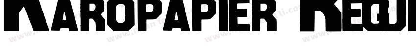 Karopapier Regular字体转换
